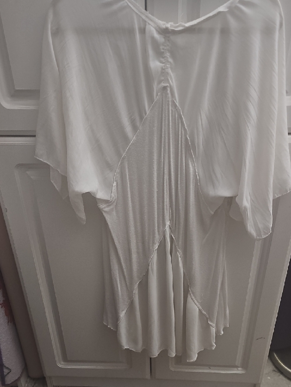 ⚜️Monoreno White Lace-Trim Flowy Beach Coverup - Picture 3 of 6